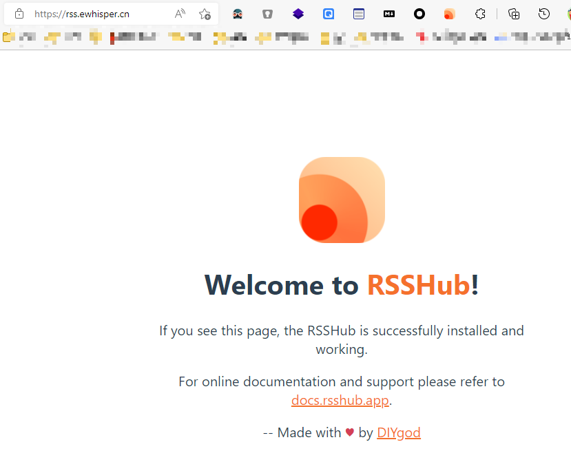 RssHub 首页